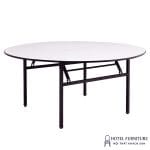 Bàn tròn 1m6 gỗ Plywood phủ PVC