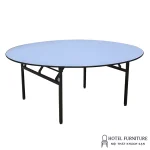 Bàn tròn 1m8 gỗ Plywood phủ PVC