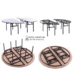 Bàn tròn bán nguyệt ghép cỡ lớn 2m, 2m2, 2m4