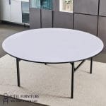 Bàn tròn gỗ 1m6 phủ PVC