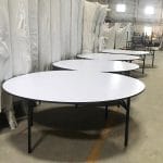 Bàn tròn gỗ 1m8 phủ PVC