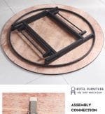 Bàn tròn PVC gấp gọn