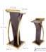 Bục phát biểu inox mạ vàng