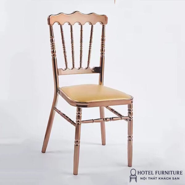 Ghế Napoleon mạ titan màu vàng hồng