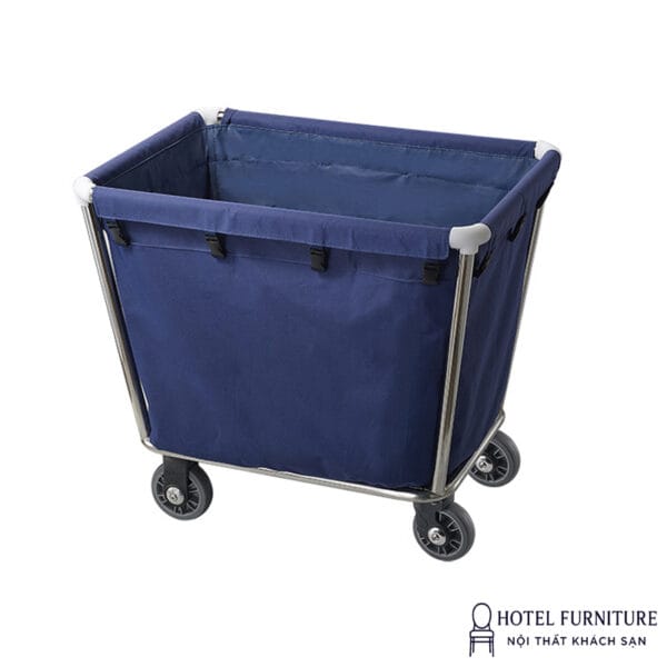 Xe đẩy đồ vải khung inox C-40