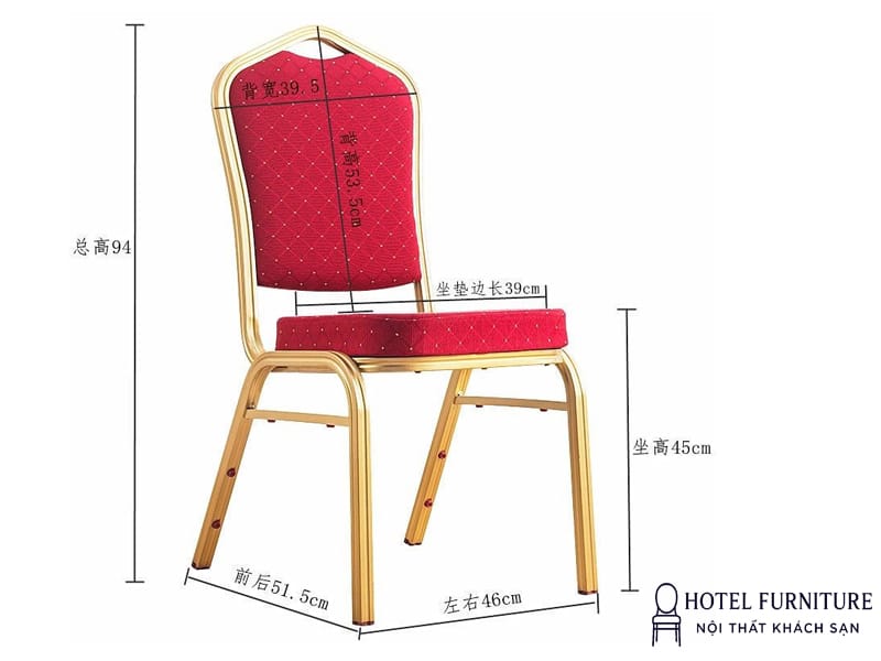 Kích thước ghế banquet nhập khẩu