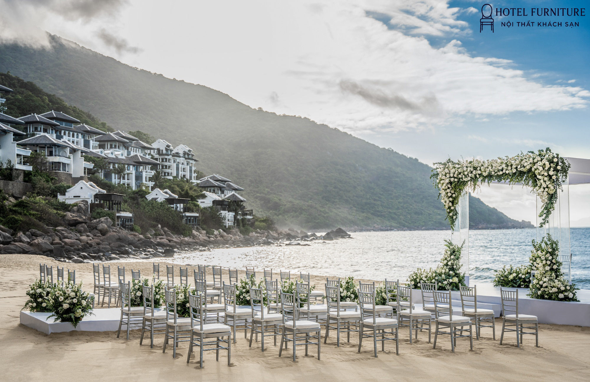 Ghế Chiavari nhôm bãi biển ngoài trời